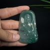 天然糯冰种飘翠翡翠大日如来吊坠-红掌柜