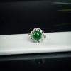 18k糯种翠绿翡翠随形戒指-红掌柜
