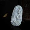 缅甸糯种蓝紫色翡翠观音吊坠-红掌柜