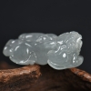 缅甸糯冰种翡翠貔貅吊坠-红掌柜