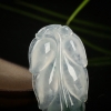 糯冰种飘花翡翠吊坠-红掌柜