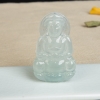 缅甸天然糯冰种翡翠观音吊坠-红掌柜
