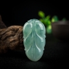 缅甸天然糯冰种飘花翡翠金枝玉叶吊坠-红掌柜