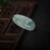 天然糯冰种飘花翡翠福寿如意吊坠-红掌柜