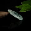 缅甸天然糯种翡翠福贝吊坠-红掌柜