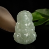 缅甸天然糯种灰绿翡翠观音吊坠-红掌柜