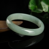 天然糯种灰绿翡翠贵妃镯-红掌柜