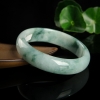 天然豆种飘花翡翠手镯-红掌柜