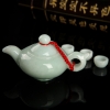 翡翠茶壶套装摆件-红掌柜