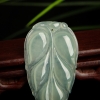 缅甸天然糯冰种浅绿翡翠吊坠-红掌柜