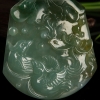 缅甸天然糯冰种深绿翡翠吊坠-红掌柜