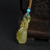 天然糯种黄翡莲蓬吊坠-红掌柜