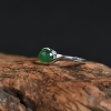 缅甸糯种深绿翡翠戒指-红掌柜