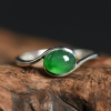 糯种深绿翡翠戒指-红掌柜