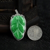 豆种翠绿翡翠吊坠-红掌柜