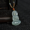 天然糯种飘花翡翠大日如来吊坠-红掌柜