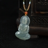 缅甸糯种飘花翡翠大日如来吊坠-红掌柜