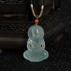 缅甸天然飘花翡翠大日如来吊坠-红掌柜