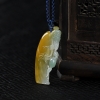 缅甸糯种俏色翡翠老翁吊坠-红掌柜
