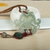 天然翡翠龙凤呈祥吊坠-红掌柜