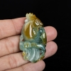缅甸翡翠英明神武吊坠-红掌柜
