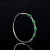 18k糯冰种翠绿翡翠手镯-红掌柜