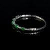 糯冰种翠绿翡翠手镯-红掌柜