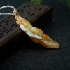 天然黄翡玉兰花吊坠-红掌柜