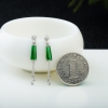 18K天然缅甸糯种翠绿翡翠随形耳坠-红掌柜