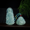 糯冰种晴水翡翠观音佛吊坠-红掌柜