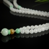 缅甸糯种白色翡翠圆珠项链-红掌柜