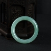 57.5mm糯种蓝绿翡翠圆镯-红掌柜
