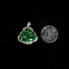 18k豆种翠绿天然翡翠吊坠-红掌柜