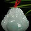 缅甸翡翠弥勒佛吊坠-红掌柜