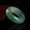 天然缅甸灰绿翡翠戒指-红掌柜