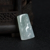 天然糯冰种浅绿翡翠子鼠吊坠-红掌柜
