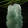 天然翡翠关羽吊坠-红掌柜