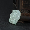 缅甸糯冰种飘花翡翠一品清廉吊坠-红掌柜