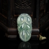 糯冰种飘花翡翠金枝玉叶吊坠-红掌柜