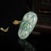 糯冰种翡翠金枝玉叶吊坠-红掌柜