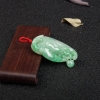 天然翡翠佛手瓜吊坠-红掌柜