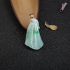 银镶飘翠翡翠莲蓬吊坠-红掌柜