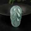 天然缅甸飘花翡翠金枝玉叶吊坠-红掌柜