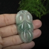 缅甸糯冰种飘花翡翠金枝玉叶吊坠-红掌柜