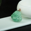天然缅甸豆种翠绿翡翠吊坠-红掌柜