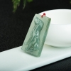 天然缅甸油青种翡翠旺财吊坠-红掌柜