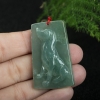 缅甸油青种灰绿翡翠旺财吊坠-红掌柜