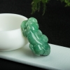 天然缅甸豆种浅绿翡翠吊坠-红掌柜