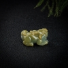 缅甸天然糯种俏色黄翡吊坠-红掌柜