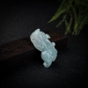 天然糯冰种淡晴水翡翠貔貅吊坠-红掌柜